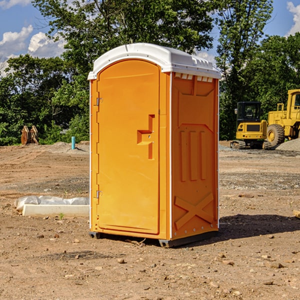 how often are the porta potties cleaned and serviced during a rental period in Keldron